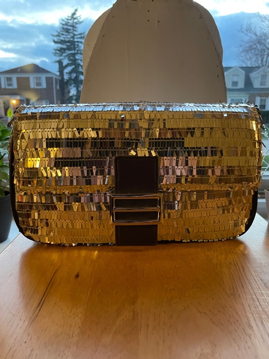 AKIRA Handbags - Silver Sequin Evening Clutch - Women's Bag